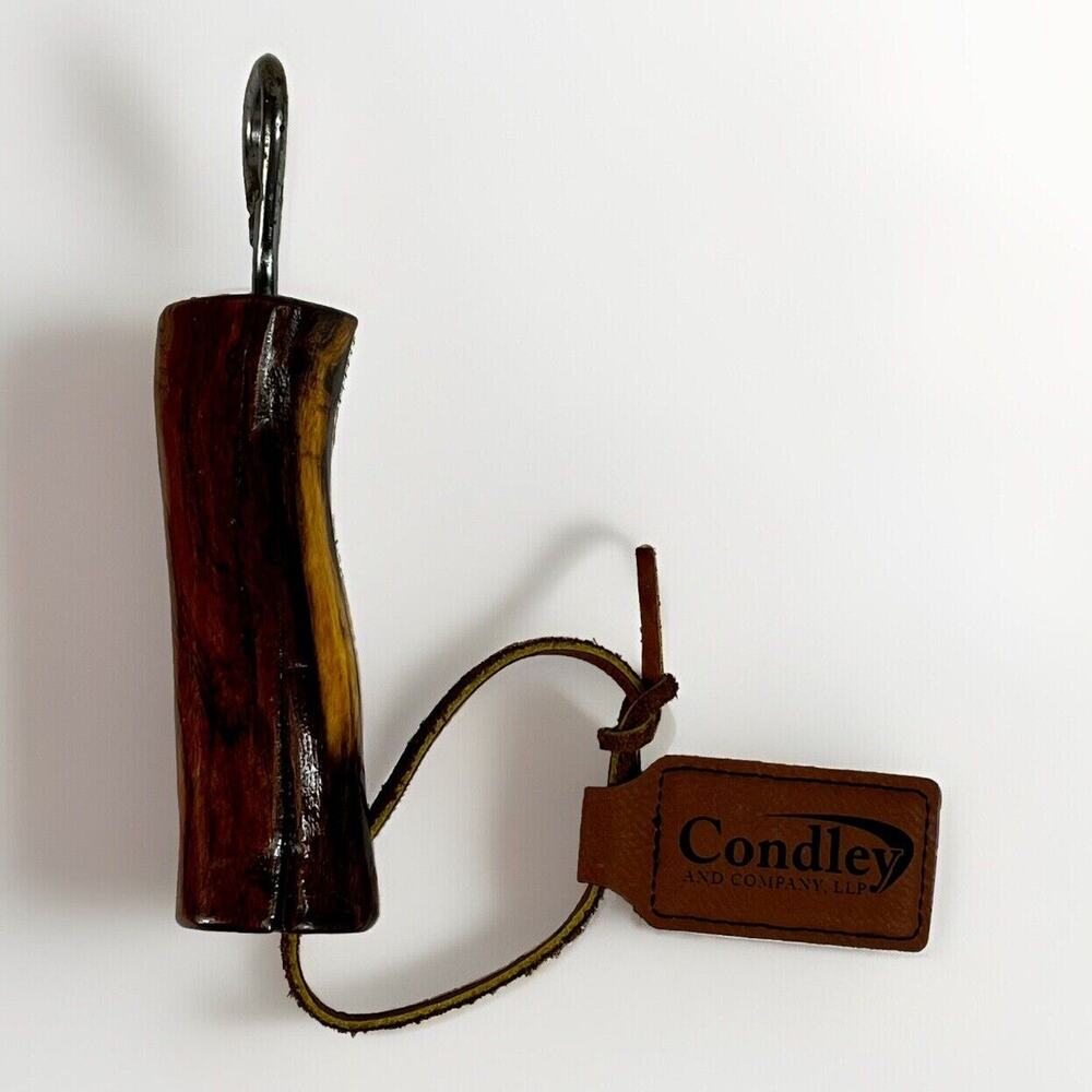 Handmade Texas Wood & Metal Bottle Opener Leather Tag LEGENDS DOVE HUNT -Abilene
